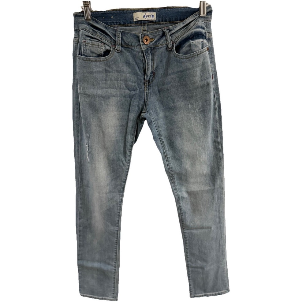 COTTON ON DENIM WOMENS‎ JEANS SIZE 6 DISTRESSED LIGHT WASH SKINNY LOW RISE